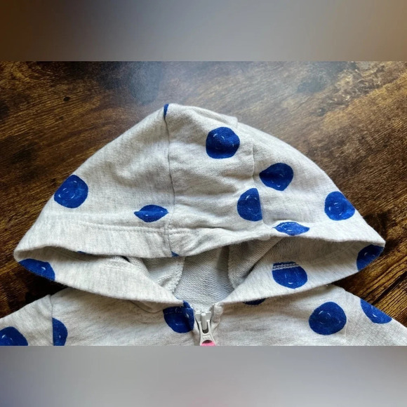 Carter’s | infant girl CUTE polka dot hooded jumpsuit. Size: 6M. - Picture 5 of 13